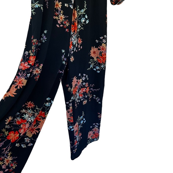 Wrapper Jumpsuit Floral Wide Leg Size M - Picture 3 of 8